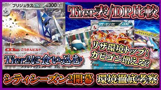 【シティ環境考察】シーズン２開幕！11９～1110の環境のTier表とDP（デッキパワー）を見て環境考察します【ポケカ】 [upl. by Donela494]