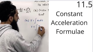 Edexcel AS Level Maths 115 Constant Acceleration Formulae Application of Calculus [upl. by Terrena]