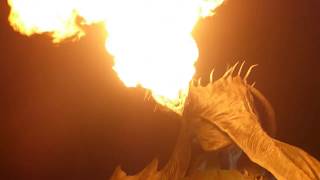 Fire breathing Dragon atop Gringotts inside Diagon Alley at Universal Studios Florida [upl. by Ursula]