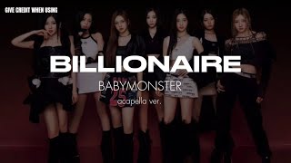 BABYMONSTER  BILLIONAIRE clean acapella [upl. by Ljoka]