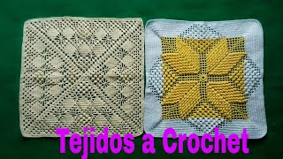 CUADRADO PARA COLCHAS Y COJINES Tejidos a Crochet Muestras [upl. by Knowles]