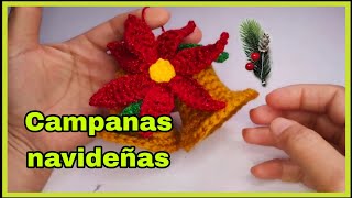 CAMPANAS 🔔 NAVIDEÑAS 🎄 a CROCHET 🧶 [upl. by Semadar]