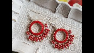 Tutorial Orecchini quotVeraquot con perline superduo e bicono Swarovski [upl. by Elliven]