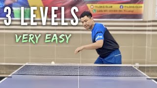 3 Levels of Forehand Topspin against Backspin very easy tutorial [upl. by Aikcir]