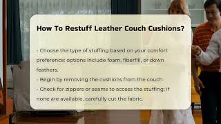 How To Restuff Leather Couch Cushions  CountyOfficeorg [upl. by Idonah]