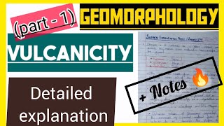 GEOMORPHOLOGYSUDDEN ENDOGENETIC FORCE VULCANICITY PART  1DETAILED EXPLANATION WITH NOTES [upl. by Alinna]