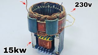 I Create Copper coil and super transformer into 230v 15000w free energy generator use capacitor [upl. by Dona703]