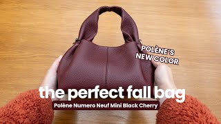 Unboxing the perfect fall bag  Polene Numero Neuf Mini in Black Cherry🤎🍂🍁 [upl. by Pollard161]