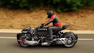 Lazareth LM847  Drive Test 2018  V8 ENGINE POWERED MOTORCYCLE  HD [upl. by Meluhs450]