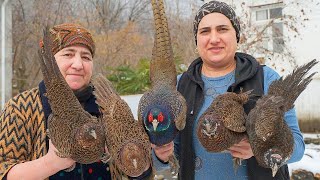 A Hardworking Day in the Village  Grandma is Cooking Pheasant Pilaf Village Family Life [upl. by Bailie]