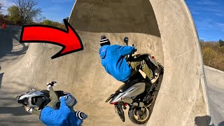 Moped vs Skatepark Mega Loop [upl. by Eicnarf]