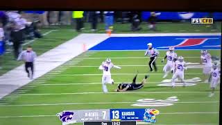 Blocked Extra point attempt by Kansas State returned for 2 point conversion against Kansas [upl. by Castara]