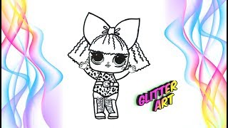 How to Draw LOL Doll Diva  LOL Surprise Doll Drawing and Coloring for Kids [upl. by Arata]