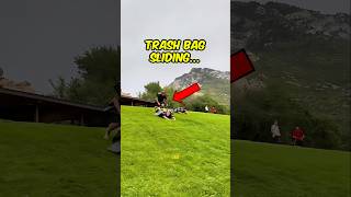 Trash Bag Sliding is NEXT level 😂 [upl. by Diskson727]