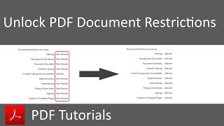 Disable Document Restrictions in PDF [upl. by Ume]