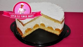 PfirsichSahneTorte Rezept  Şeftalili Kremalı Pasta Tarifi [upl. by Ahseem]