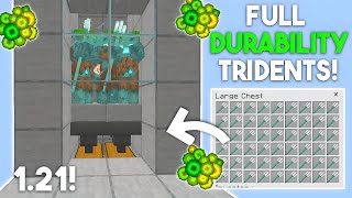 Easiest Trident Farm for Minecraft Bedrock 121 [upl. by Skippie417]