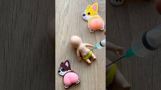 Not hurt my Squishy Baby 😰😱 satisfying squishy baby hurt injection funny viral shorts [upl. by Markman]