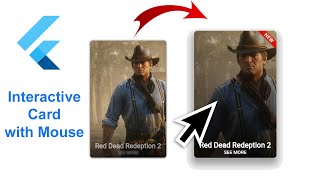 Interactive card Flutter  change background image size with Hover  card interacts for mouse Cursor [upl. by Meurer]