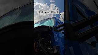 SEMI TRUCK Oil level check Kenworth T680 dipstick mechanic semitruck cdltraining [upl. by Anerda]