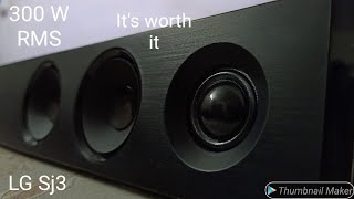 LG SJ3 Sound Bar 300W 21 Wireless SubWoofer  Unboxing amp Review [upl. by Abigale]