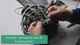 Tutorial Kwastje maken gehaakte kroonluchter 🤍 [upl. by Costanzia]