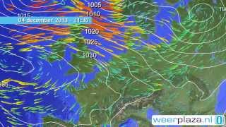 Weerbericht storm Stormdepressie Xaver in beeld [upl. by Helga]