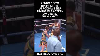 VENDO COMO OPONENTE SE APROXIMA E SEU TIMING ELA ACERTA UM DIRETO FULMINANTE technique boxing [upl. by Mannes]