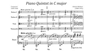 Nikolai Medtner  Piano Quintet in C major Op posth with score [upl. by Repsag430]