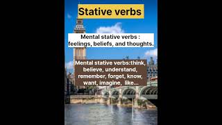 Stative Verbs in English  English Grammar shorts [upl. by Nodnas518]