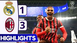 Real Madrid vs AC Milan 13 Highlights  Résumé Champions League 202425 [upl. by Huston377]