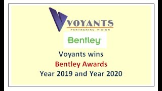 Voyants Solutions Pvt Ltd wins Bentley Infrastructure Awards  Years 2019 amp 2020 [upl. by Pelletier]