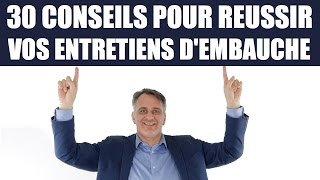 Conseils pour réussir un entretien dembauche avec exemples [upl. by Anahcra875]