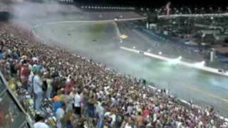 2009 Coke Zero 400  AMAZING Finish Kyle Busch HUGE Crash [upl. by Eiznik]