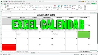 Add an Editable Calendar to Microsoft Excel [upl. by Winfield54]