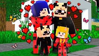 A FAMÍLIA DA LADYBUG COM O CATNOIR NO MINECRAFT 🐞 [upl. by Nita]