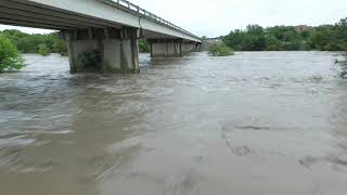 02 Guadalupe River Flooding at Kerrville Schreiner Park 10162018 [upl. by Ellis387]