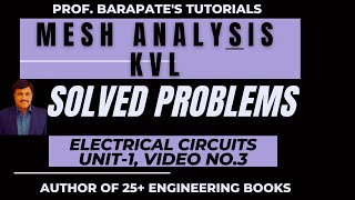 Mesh or Loop analysis KVL SOLVED PROBLEMS [upl. by Sallyanne]