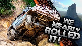 AUSTRALIA’S TOUGHEST TRACKS HUGE wheel lifts INSANE near 4WD rollover in the Glasshouse Mountains [upl. by Panthea]