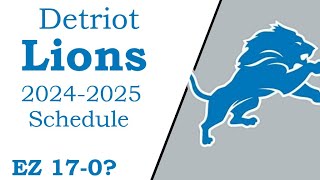 Lions 20242025 NFL schedule all opponents for next season [upl. by Anirdnajela]