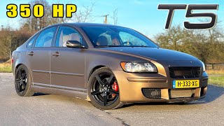 VOLVO S40 T5 BIG TURBO  REVIEW on AUTOBAHN [upl. by Berkly]