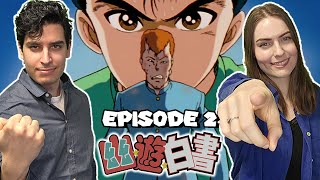 YUSUKE IS INSIDE KUWABARA Yu Yu Hakusho REACTION  Episode 2 [upl. by Adihsar]