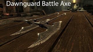 Dawnguard Battle Axe Skyrim Special Edition Mod Showcase by Xenocraft1212 [upl. by Julis435]