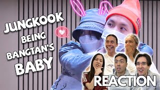 Jungkook being Bangtans Baby Cute moments REACTION [upl. by Olegnaid]