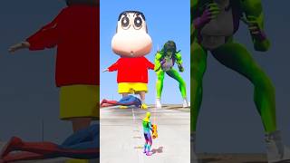 GTA 5 Epic Water Ragdolls  SpiderMan Jumps  Fails SpiderMan vs Minions amp Hulk shortsfeed gta [upl. by Darline223]