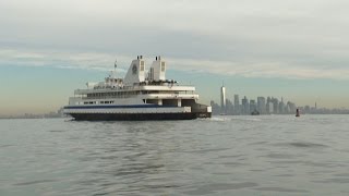 Watch the Cape MayLewes Ferry enter New York Harbor [upl. by Schaper]