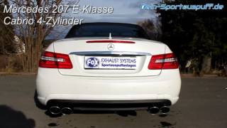 FOX Sportauspuff Mercedes EKlasse W212 A207 4Zylinder by DeinSportauspuffde [upl. by Arreis]