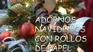 ADORNOS NAVIDEÑOS CON ROLLOS DE PAPEL [upl. by Essirahc]