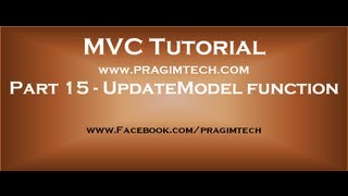 Part 15 Updatemodel function in mvc [upl. by Helen]