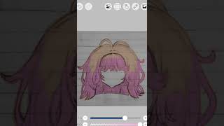 Cómo pintar pelo en Ibis Paint X este es un vídeo de tiktok [upl. by Nakah]